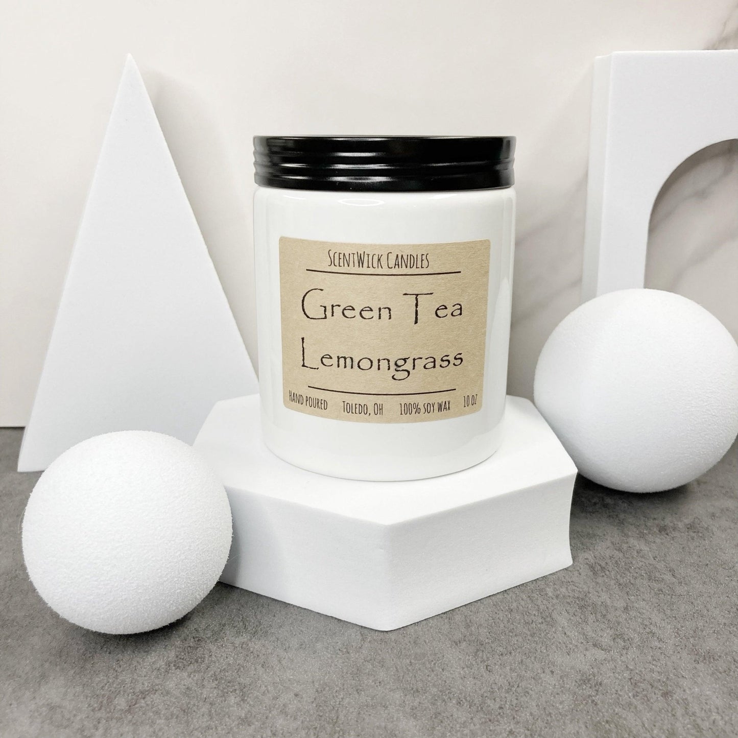 Green Tea Lemongrass | The Farmhouse Collection - ScentWick Candles