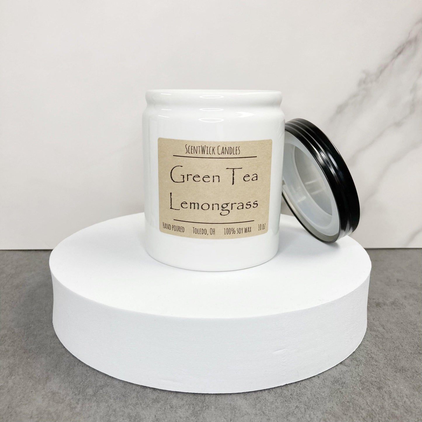 Green Tea Lemongrass | The Farmhouse Collection - ScentWick Candles