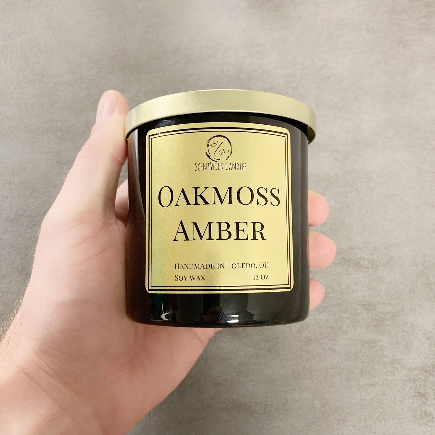 Oakmoss Amber | The Copper & Gold Collection - ScentWick Candles