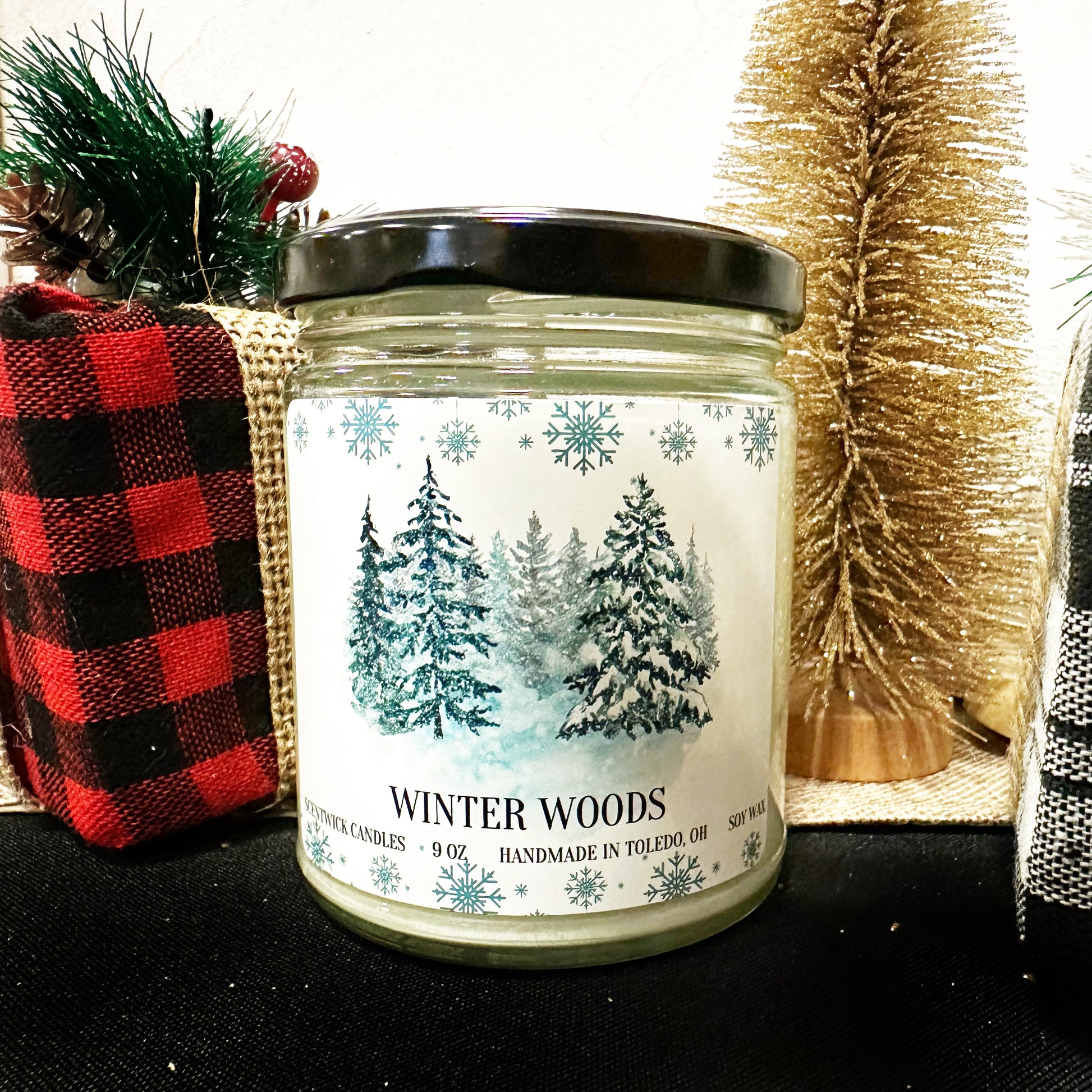 ScentWick Candles Winter Woods Holiday Christmas Handmade Soy Candle