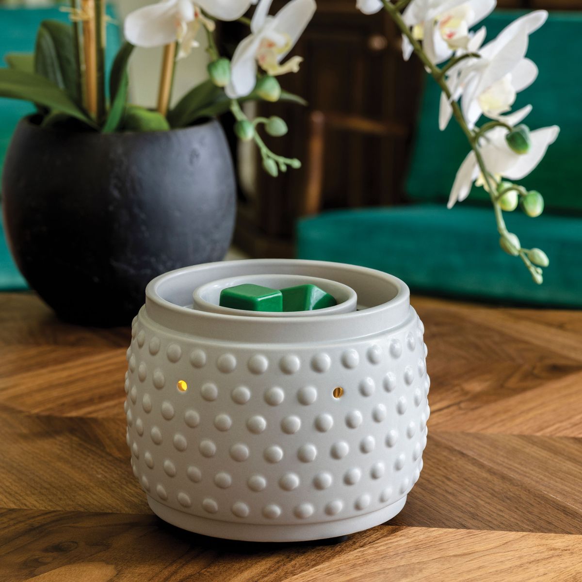 Beaded Slate Illuminaire Fan Wax Warmer Warmer - SCENTWICK CANDLES