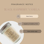 Black Raspberry Vanilla Candle - ScentWick Candles
