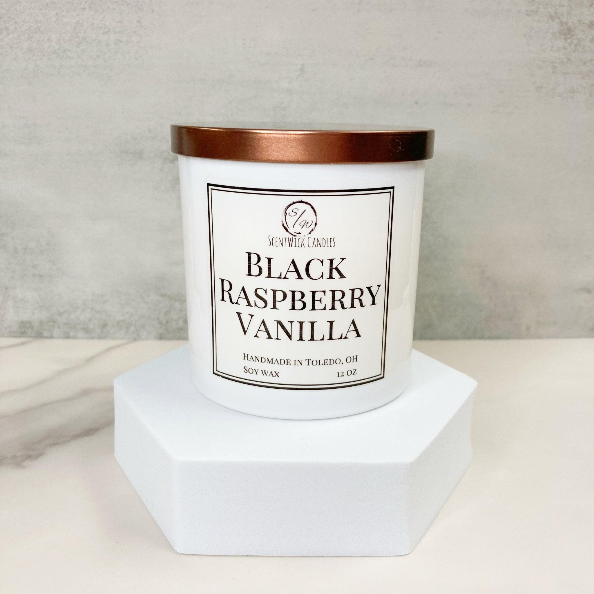 Black Raspberry Vanilla | The Copper & Gold Collection - ScentWick Candles