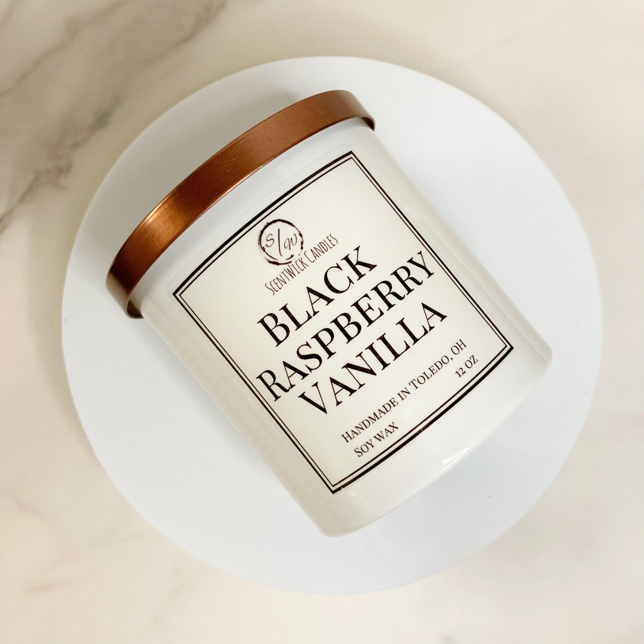 Black Raspberry Vanilla | The Copper & Gold Collection - ScentWick Candles