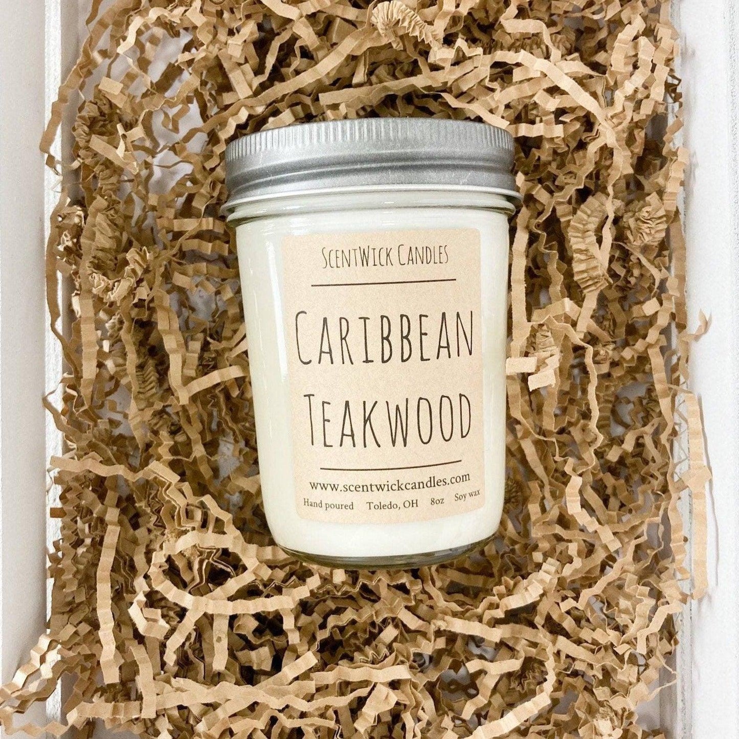 Caribbean Teakwood Candle - ScentWick Candles