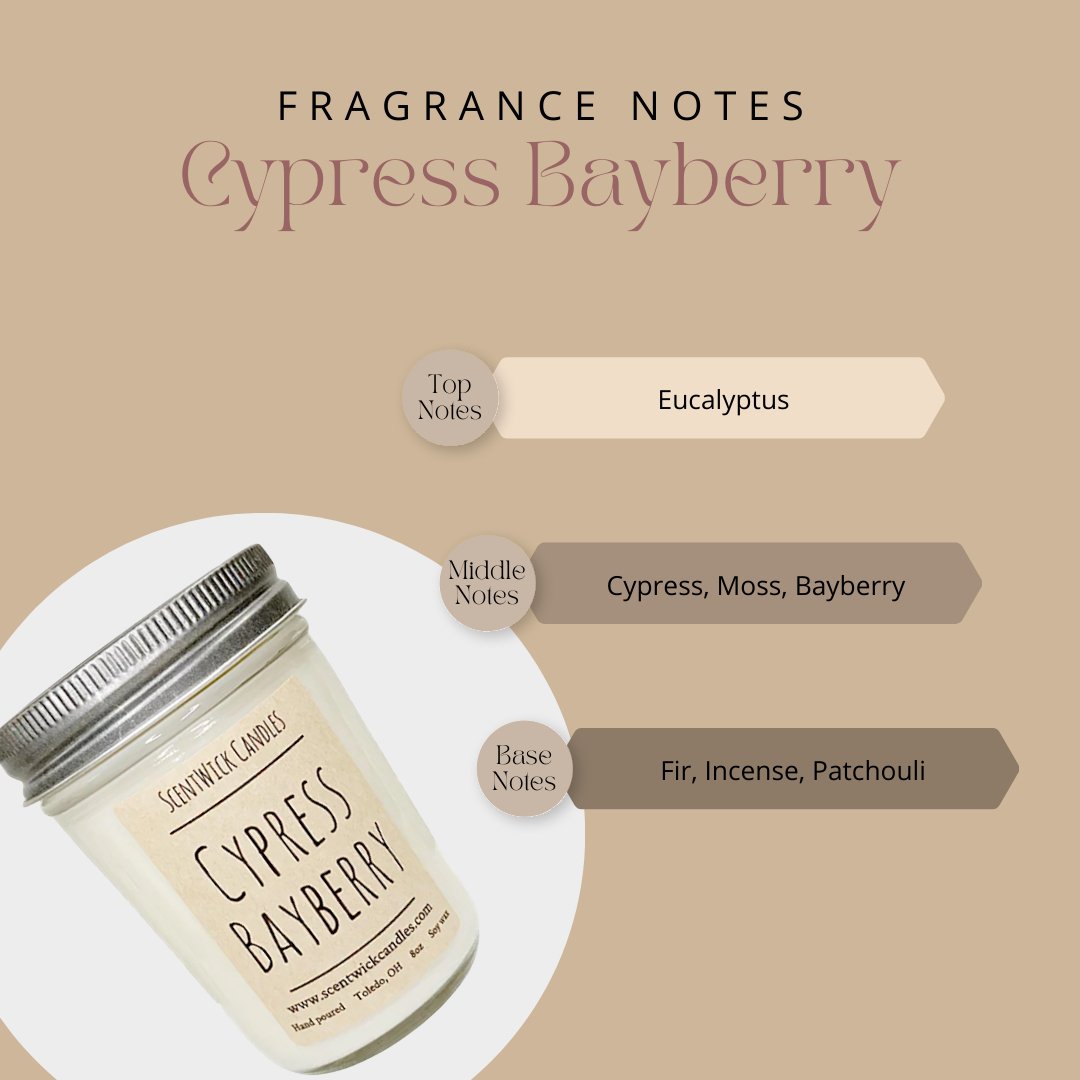 Cypress Bayberry Candle - ScentWick Candles