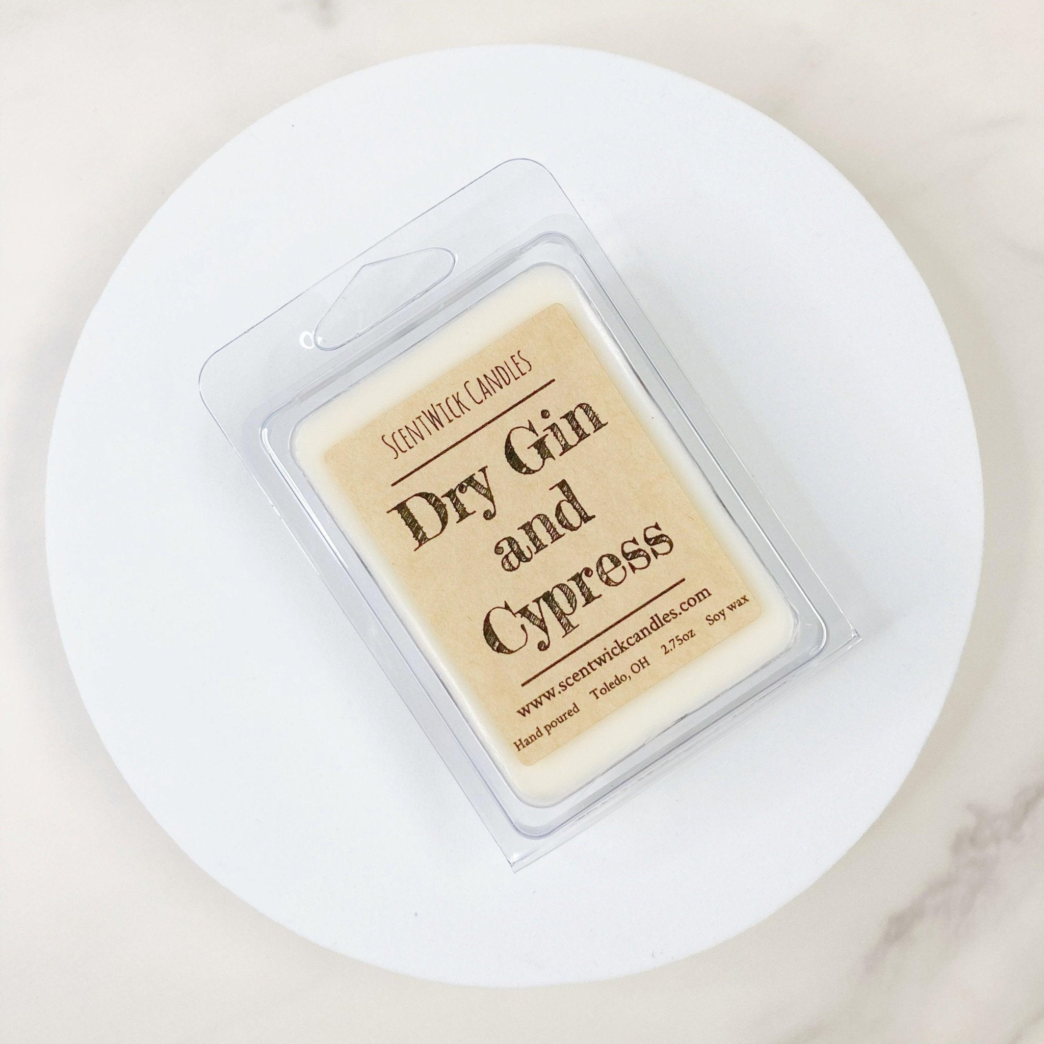 Dry Gin and Cypress Wax Melt - ScentWick Candles
