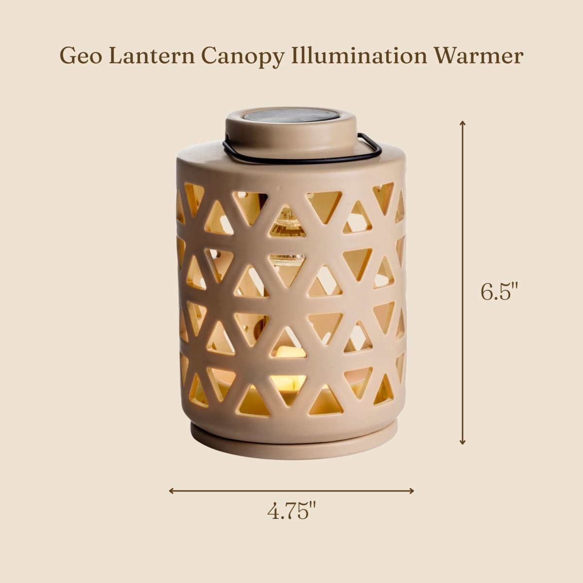 Geo Lantern Canopy Illumination Warmer Size
