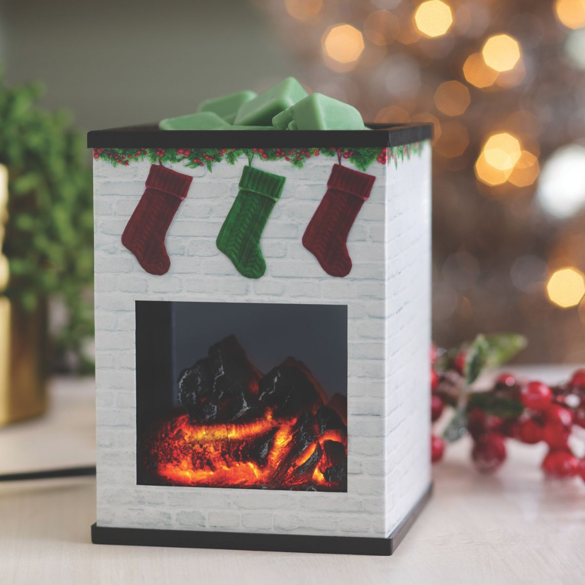 Holiday Fireplace Illumination Wax Melt Warmer - SCENTWICK CANDLES