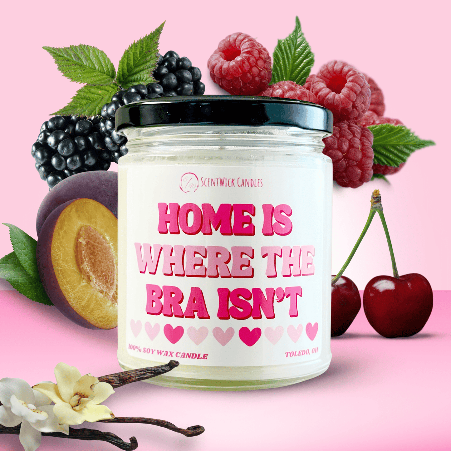 "Home is where the bra isn't" Candle - ScentWick Candles