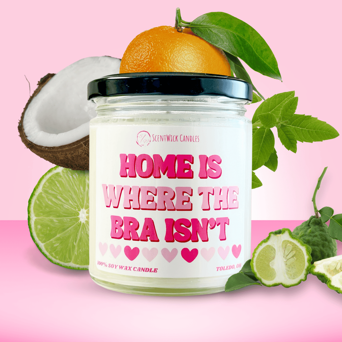 "Home is where the bra isn't" Candle - ScentWick Candles