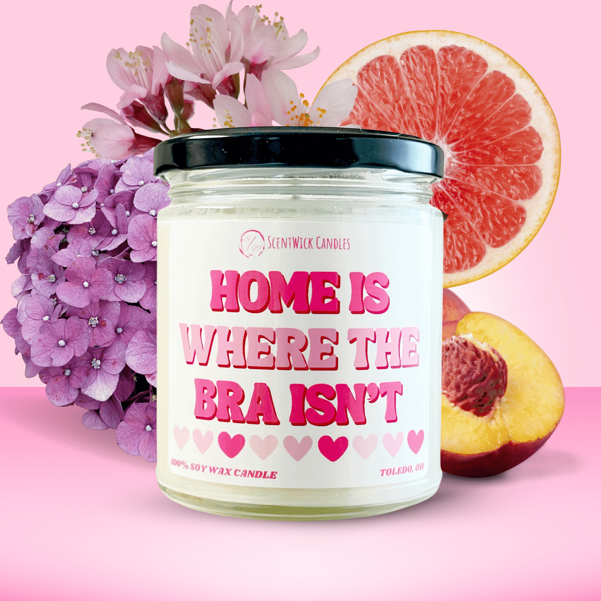 "Home is where the bra isn't" Candle - ScentWick Candles