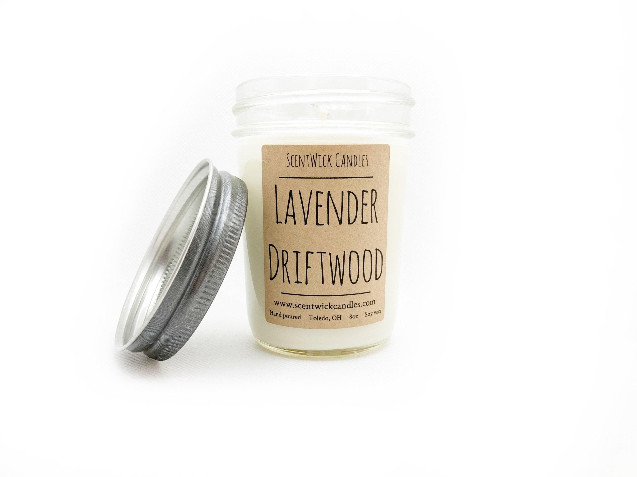 Lavender Driftwood Candle - ScentWick Candles