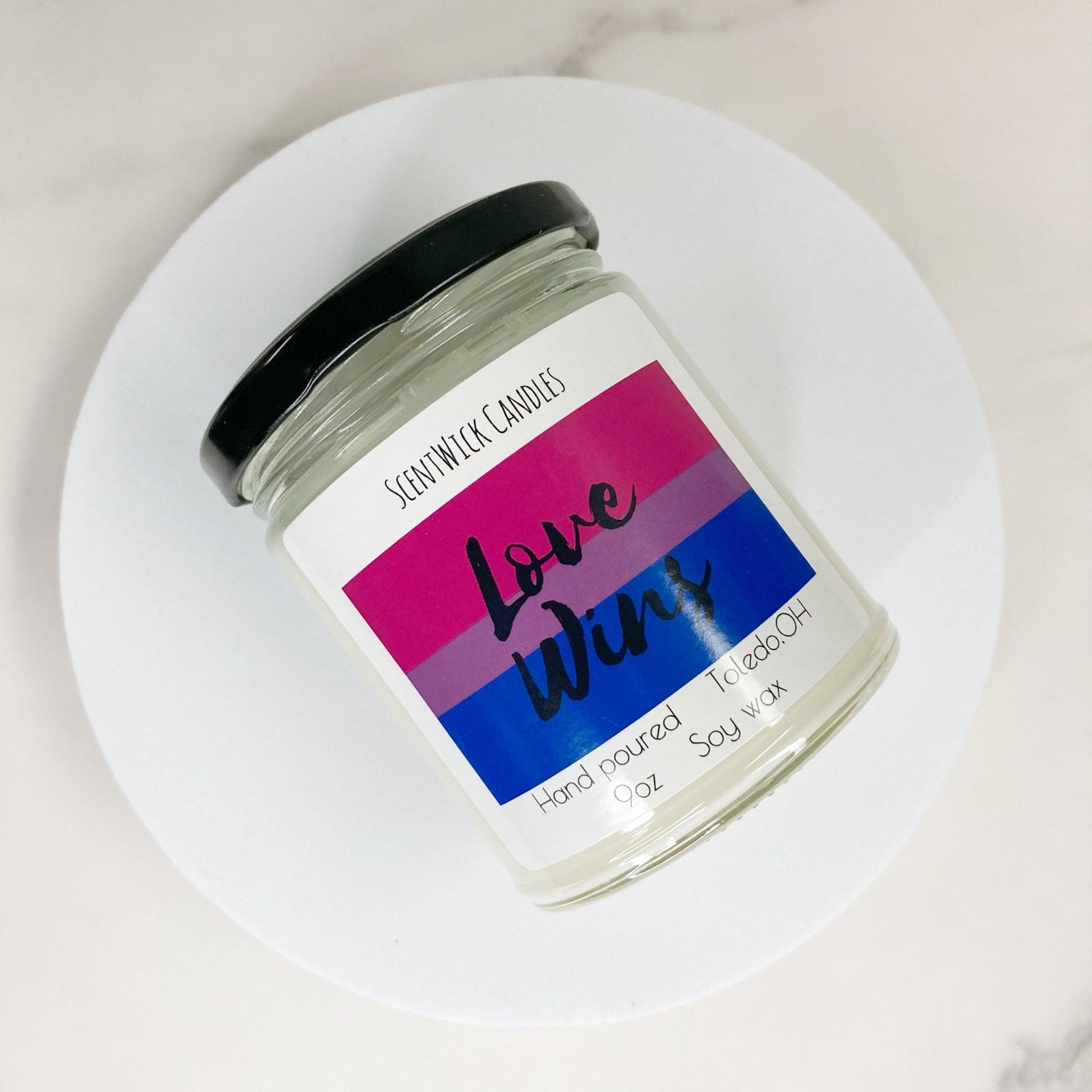 LGBTQ Bisexual Pride Candle - ScentWick Candles
