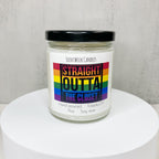 LGBTQ Straight outta the closet Pride Candle - ScentWick Candles