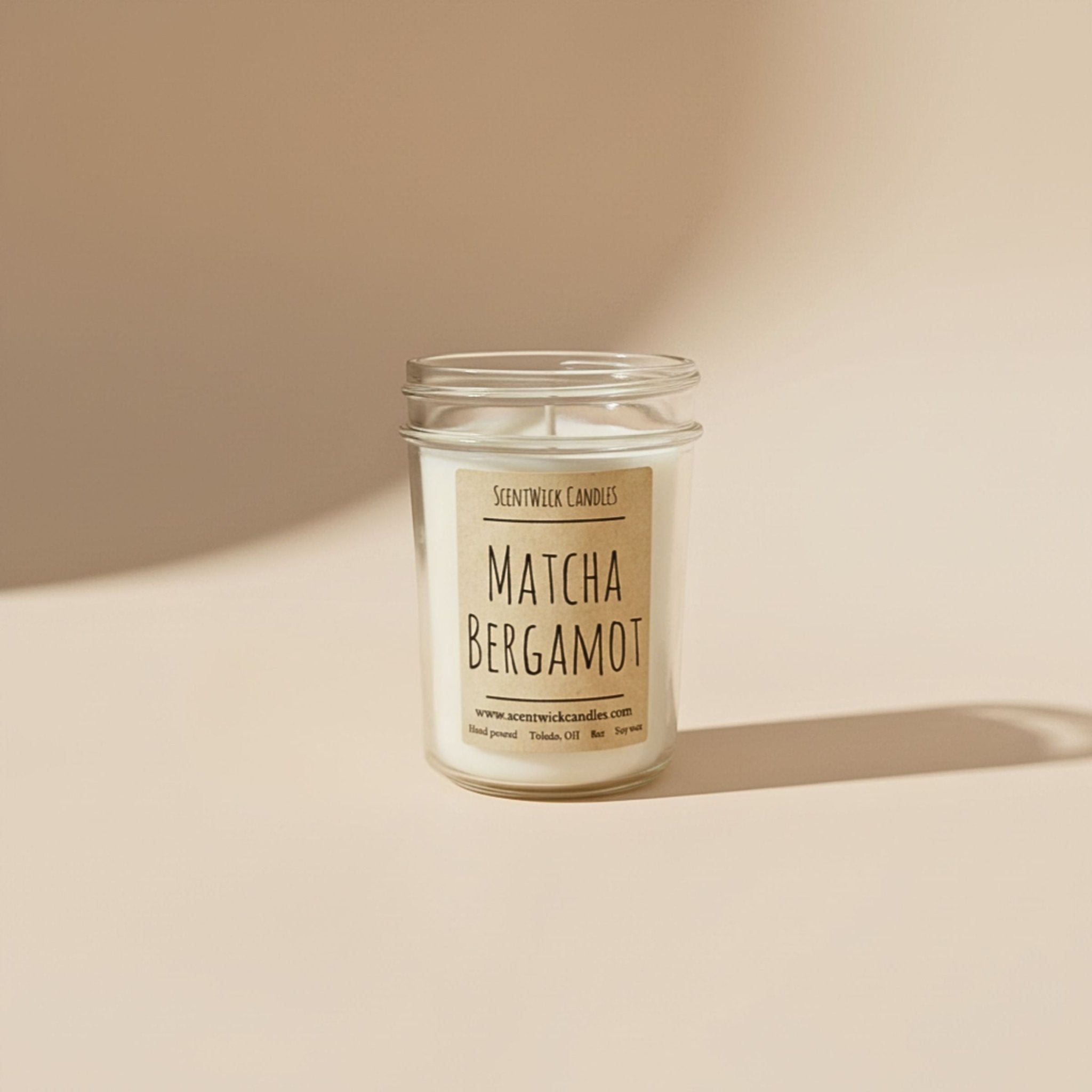 Matcha & Bergamot Candle - SCENTWICK CANDLES