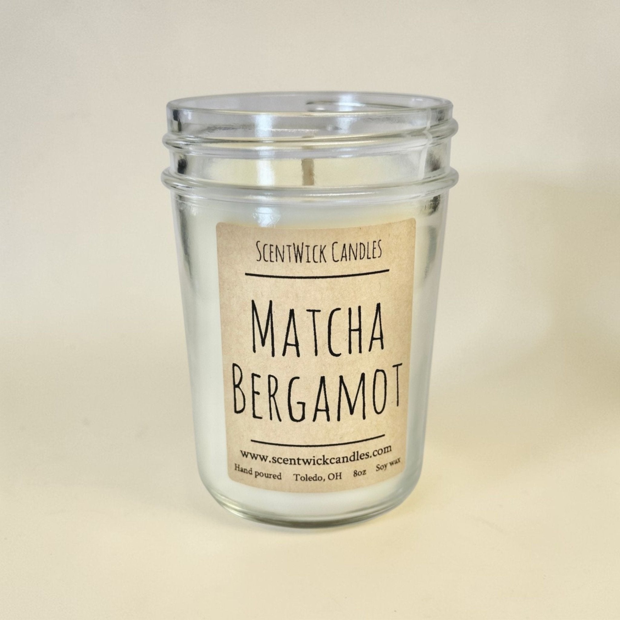Matcha & Bergamot Candle - SCENTWICK CANDLES