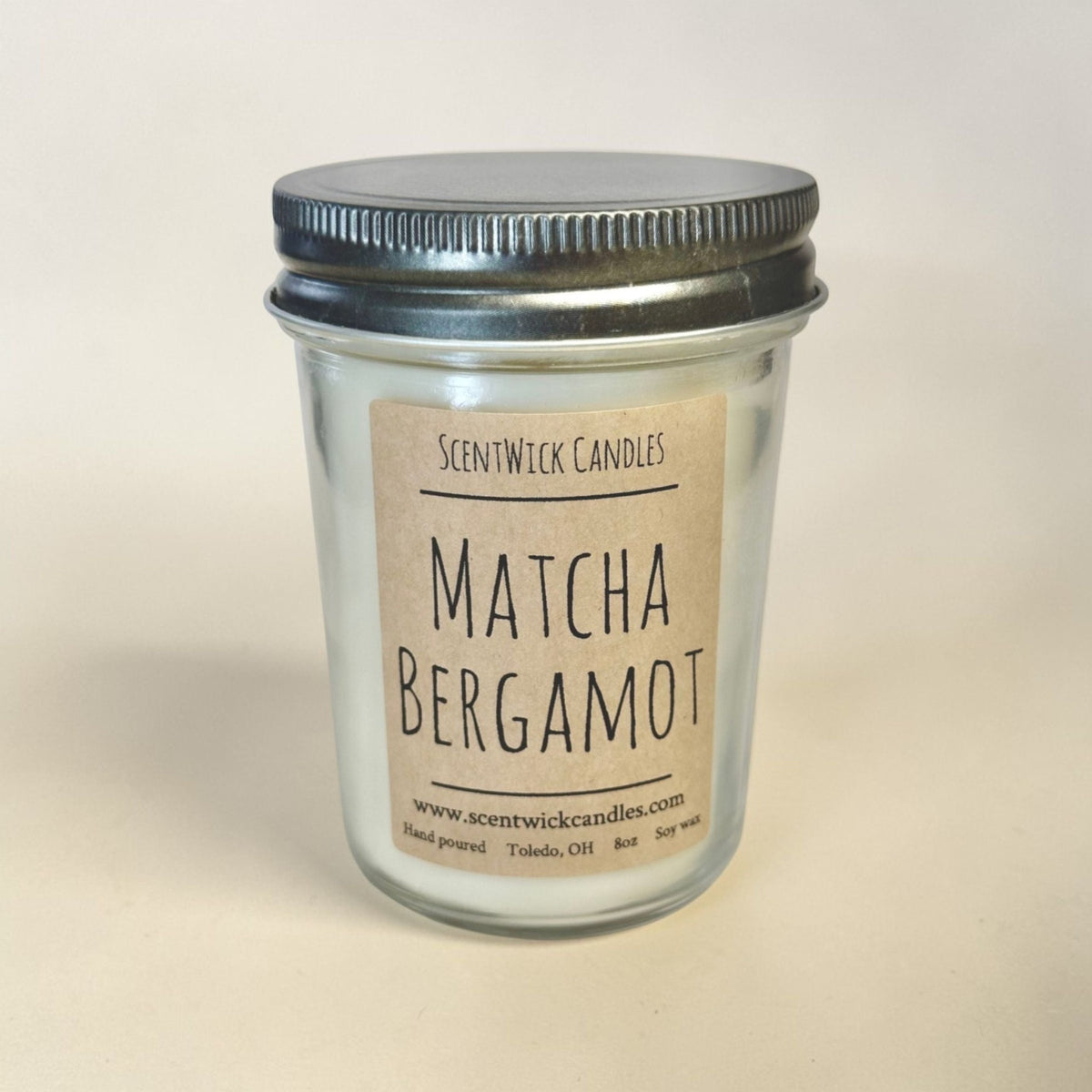 Matcha & Bergamot Candle - SCENTWICK CANDLES