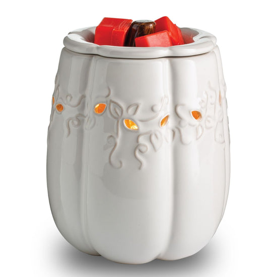 White ceramic pumpkin wax warmer