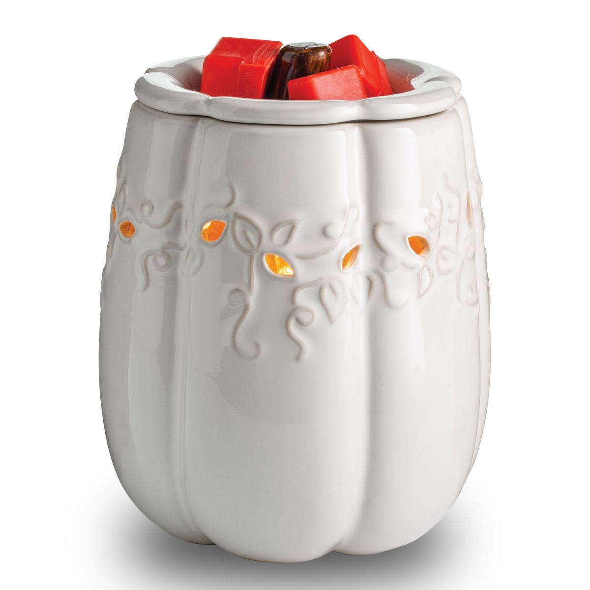 White ceramic pumpkin wax warmer