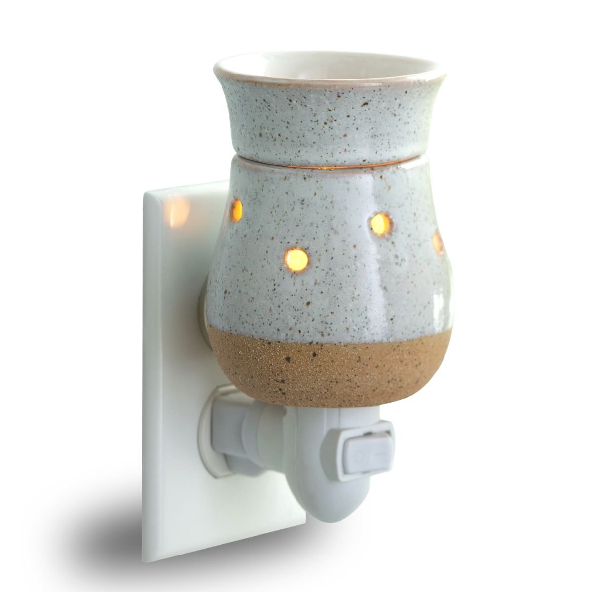 Rustic White Pluggable Wax Melt Warmer - SCENTWICK CANDLES