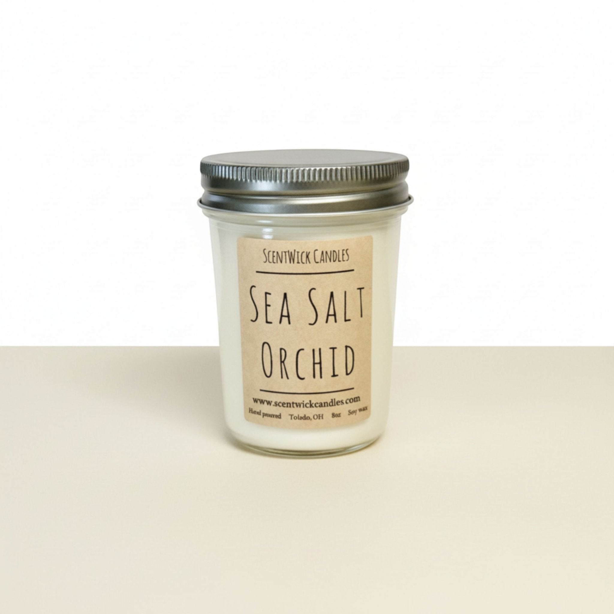 Sea Salt and Orchid Candle - SCENTWICK CANDLES