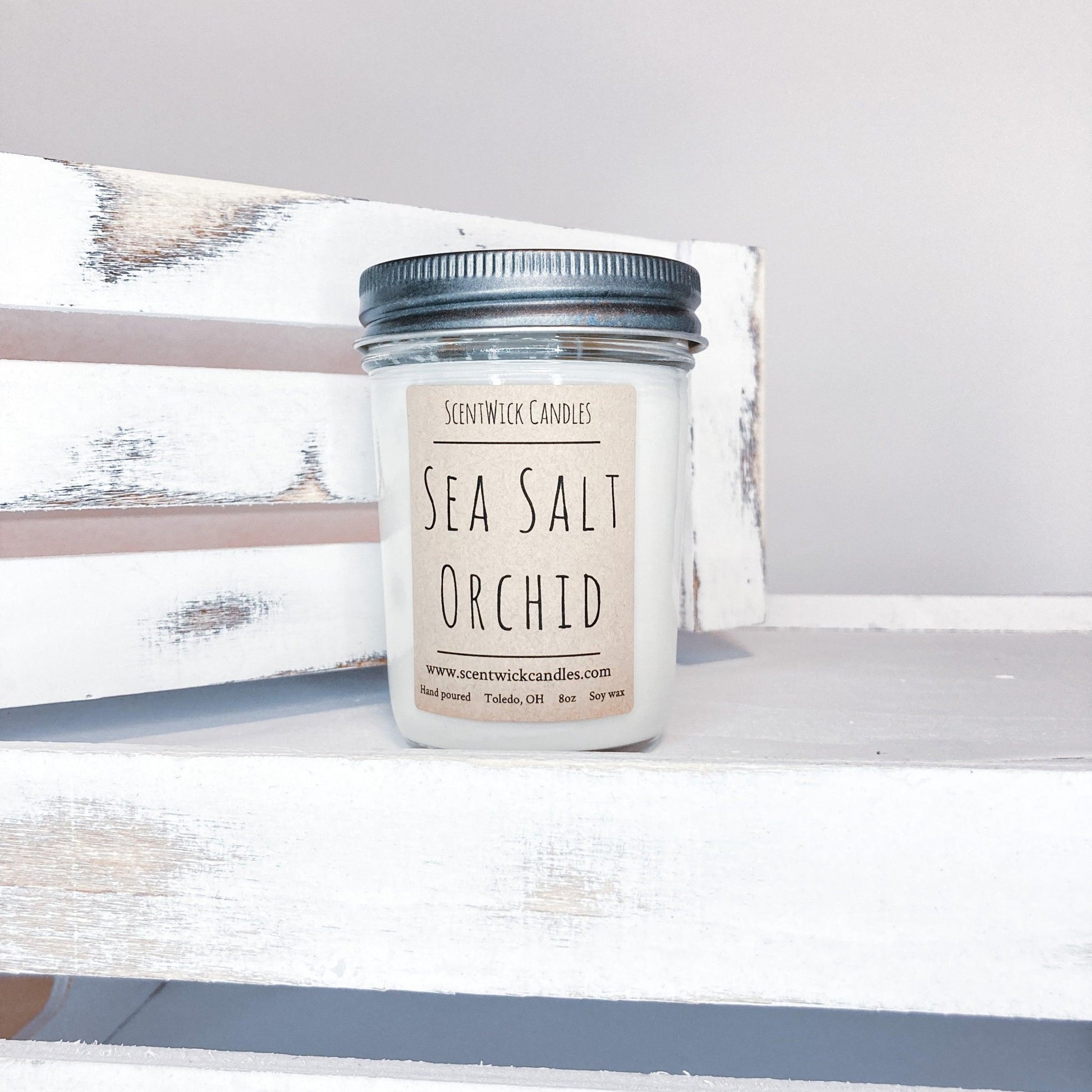Sea Salt and Orchid Candle - ScentWick Candles