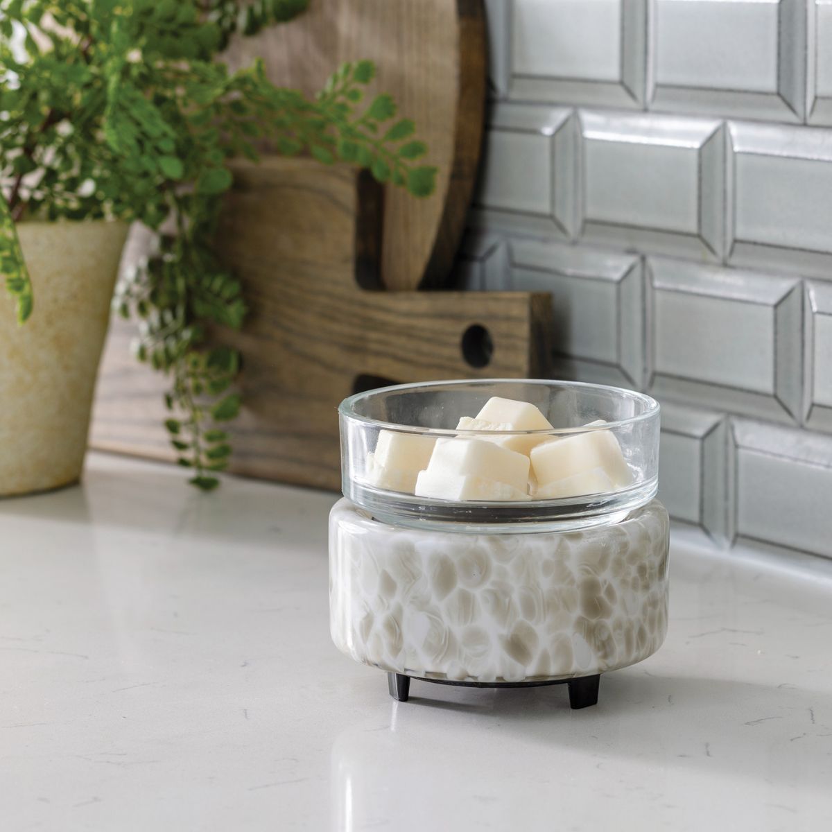 Swirl Glass Classic 2 - in - 1 Wax Melt Warmer - SCENTWICK CANDLES