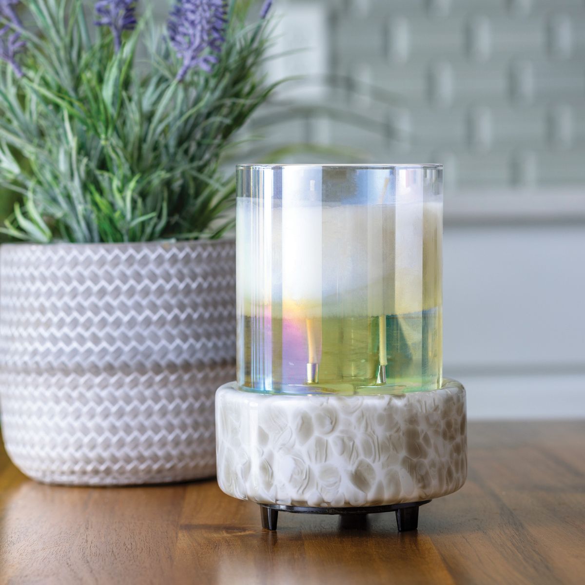 Swirl Glass Classic 2 - in - 1 Wax Melt Warmer - SCENTWICK CANDLES
