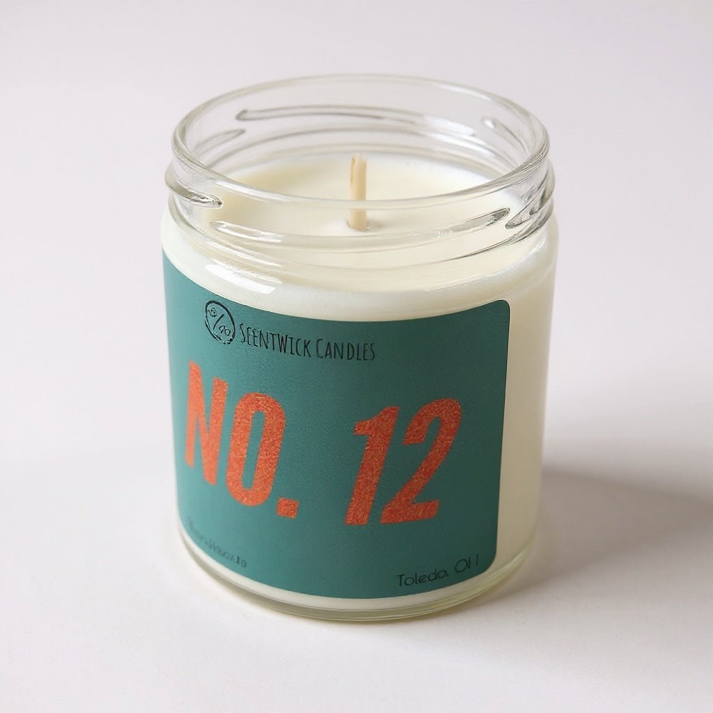 Scentwick Candles No. 12 Taylor Swift inspired candle in a glass jar on a white background
