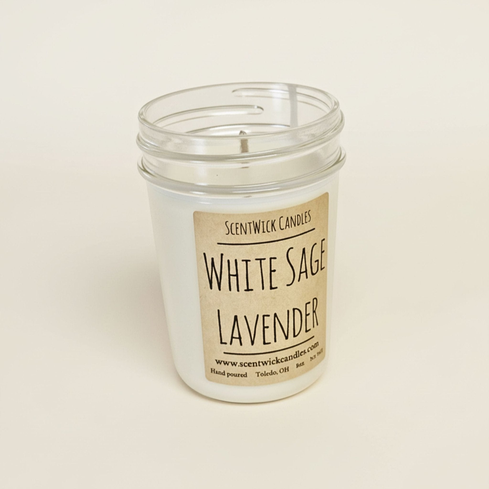 White Sage Lavender Candle - SCENTWICK CANDLES